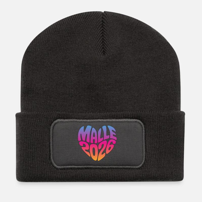 Mallorca Malle 2026  - Recycelte Patch Beanie - Dunkelgrau
