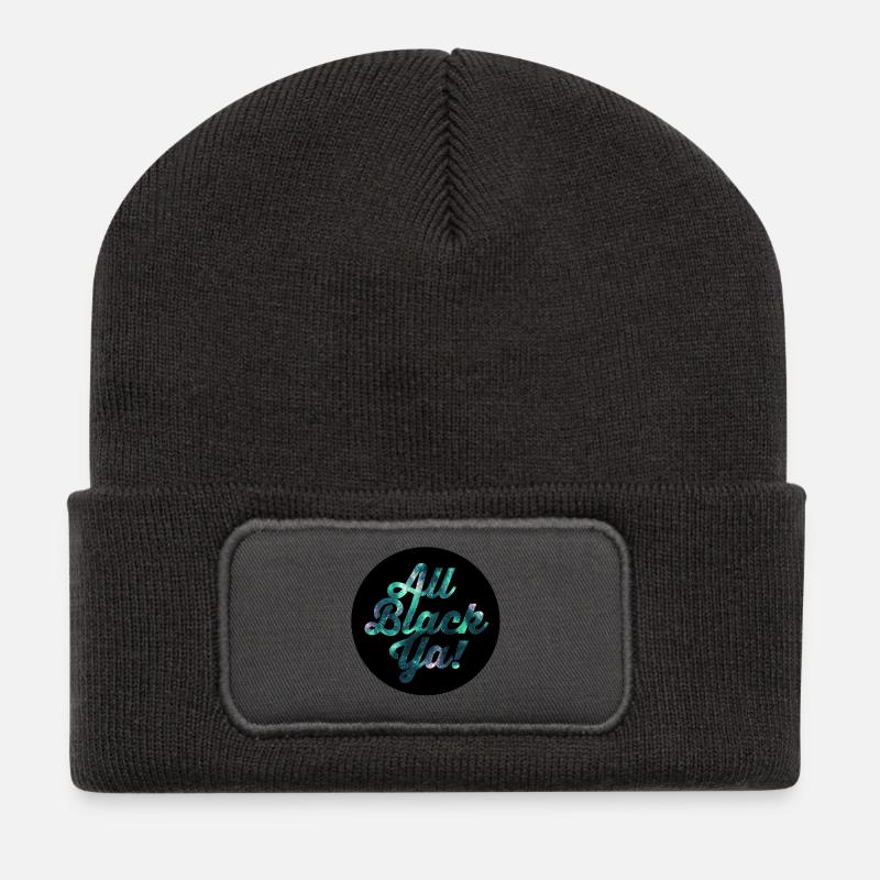 All Black Ya Galaxy Glitzer - Recycelte Patch Beanie - Dunkelgrau