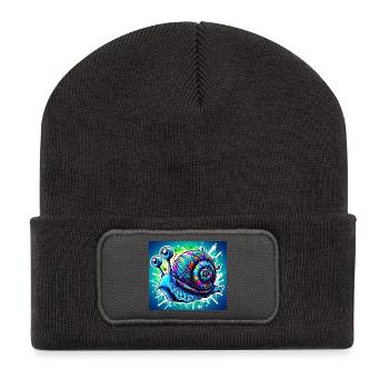 Snail - Recycled Patch Beanie - dark grey - Front