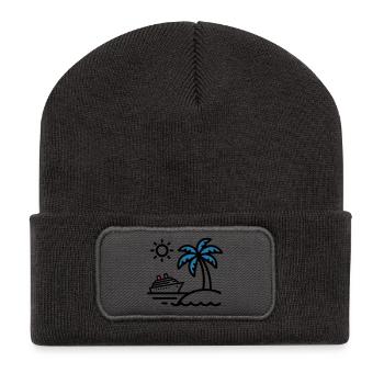 Cruise Island Palm Holidays - Recycled Patch Beanie - dark grey - Front