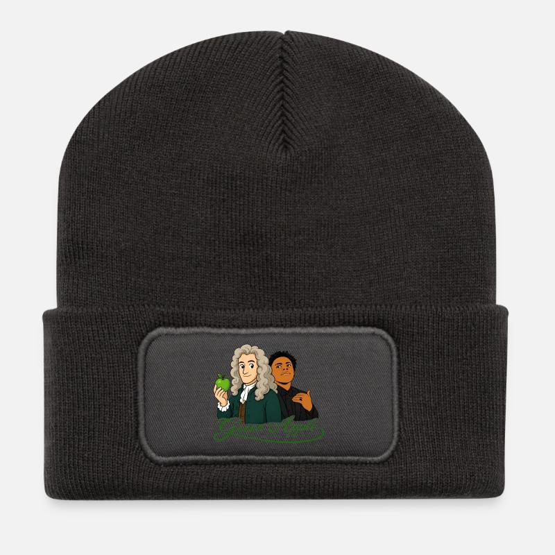 GREEN APPLE GREEN - Recycelte Patch Beanie - Dunkelgrau
