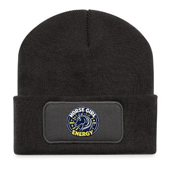 Horse-Girl Energy - Recycled Patch Beanie - dark grey - Front