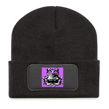 Frosch - Recycelte Patch Beanie - Dunkelgrau - Vorne