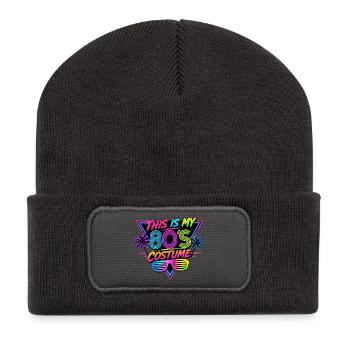 Mein 80er Kostüm Design - Recycelte Patch Beanie - Dunkelgrau - Vorne