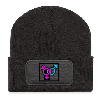 Gender Symbols Pride Icon - Recycled Patch Beanie - dark grey - Front