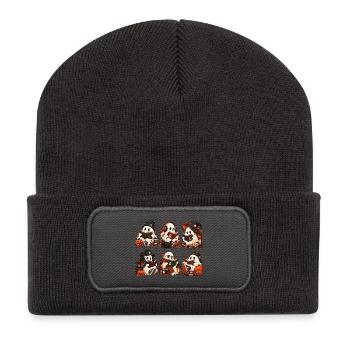 Cute Ghost - Recycelte Patch Beanie - Dunkelgrau - Vorne