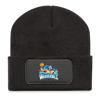 Wassersportheld Wasserball - Recycelte Patch Beanie - Dunkelgrau - Vorne
