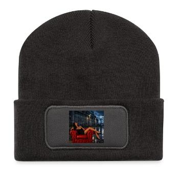 Love Sucks IV - Recycelte Patch Beanie - Dunkelgrau - Vorne