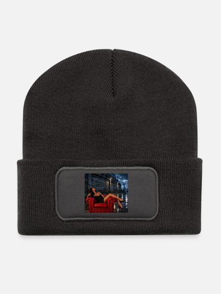 Love Sucks IV - Recycelte Patch Beanie - Dunkelgrau