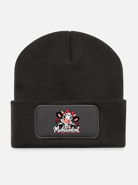 Muhltitalent - Multitalent - Recycelte Patch Beanie - Dunkelgrau
