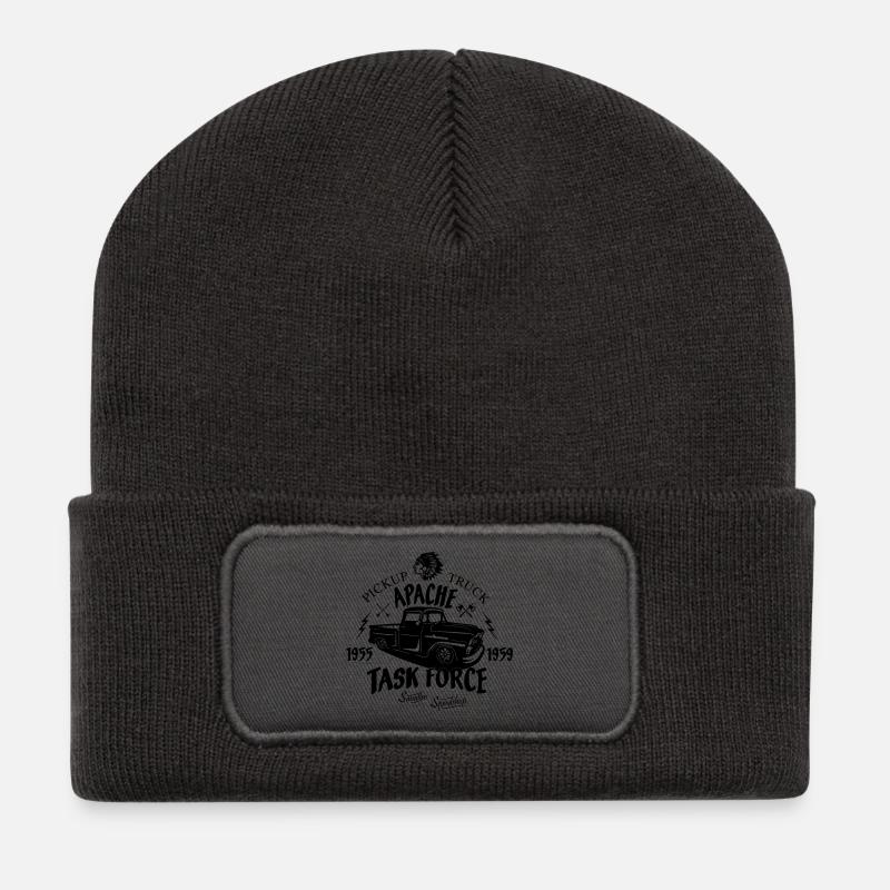 Apache Pick up Truck - Recycelte Patch Beanie - Dunkelgrau