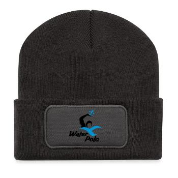 Wasserball - Recycelte Patch Beanie - Dunkelgrau - Vorne