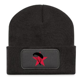 Paragliding / Paraglider / Parapente / Gleitschirm - Recycled Patch Beanie - dark grey - Front