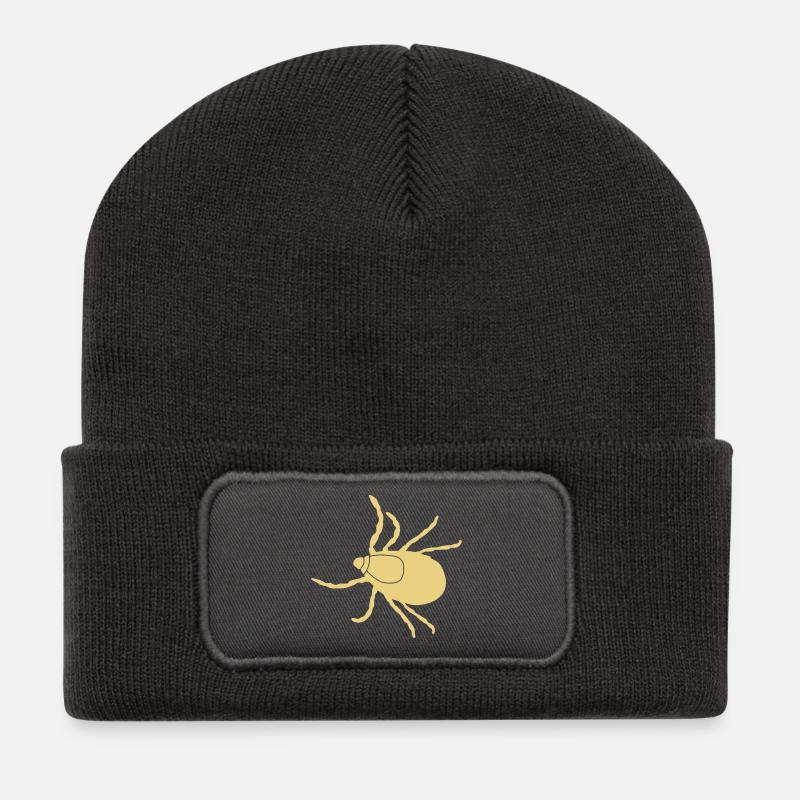 zecken am431 - Recycelte Patch Beanie - Dunkelgrau