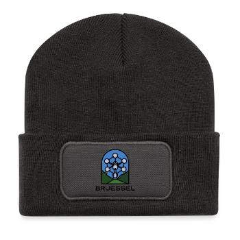 Brüssel - Recycelte Patch Beanie - Dunkelgrau - Vorne