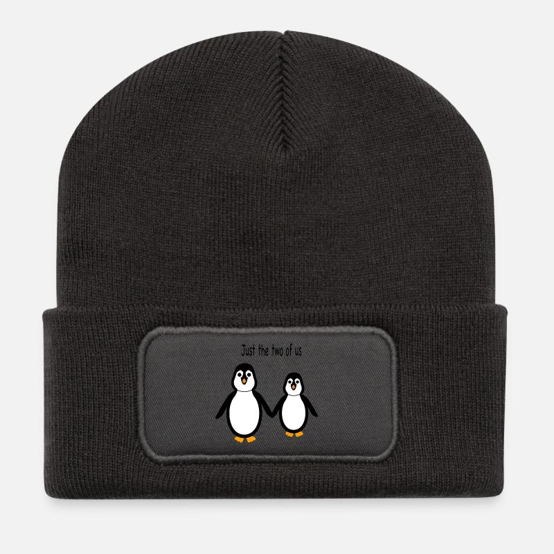 Pingouin - Deux d’entre nous - Beanie recyclé à patch - charbon