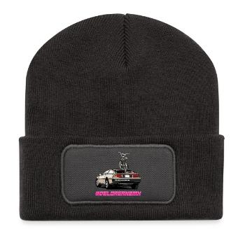 Delorean 80s Oldschool BMX Car mit Tour - Recycelte Patch Beanie - Dunkelgrau - Vorne