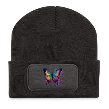 Butterfly - Recycled Patch Beanie - dark grey - Front