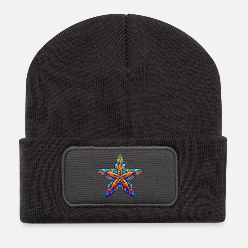Starfish - Recycled Patch Beanie - dark grey