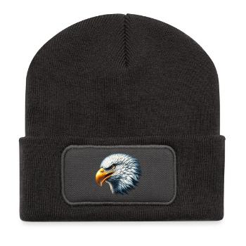 Eagle - Recycled Patch Beanie - dark grey - Front