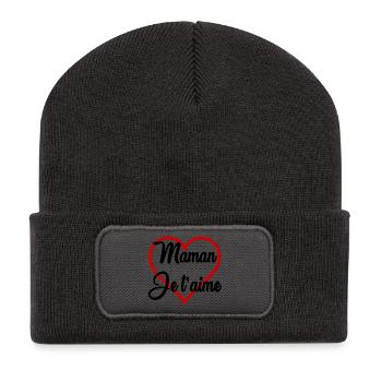 MOTHER'S DAY. HAPPY MOTHER'S DAY - Recycled Patch Beanie - dark grey - Front