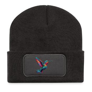 Colibri - Beanie recyclé à patch - charbon - Devant