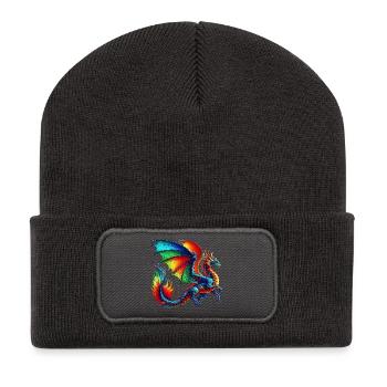 Dragon - Recycled Patch Beanie - dark grey - Front