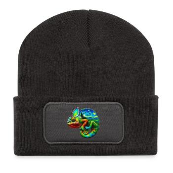 Van Gogh Caméléon - Beanie recyclé à patch - charbon - Devant