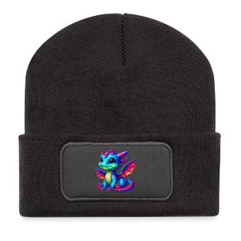 Dragon - Recycled Patch Beanie - dark grey - Front