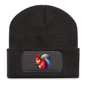 Écureuil - Beanie recyclé à patch - charbon - Devant