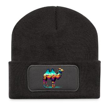 Camel - Recycled Patch Beanie - dark grey - Front