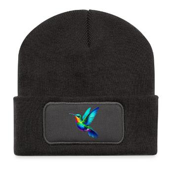 Colibri - Beanie recyclé à patch - charbon - Devant