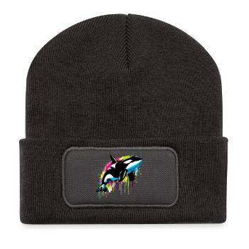 Orque - Beanie recyclé à patch - charbon - Devant