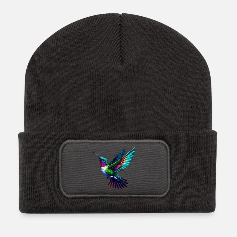 Kolibri - Recycelte Patch Beanie - Dunkelgrau