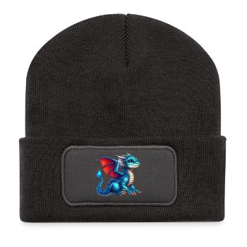 Dragon - Recycled Patch Beanie - dark grey - Front