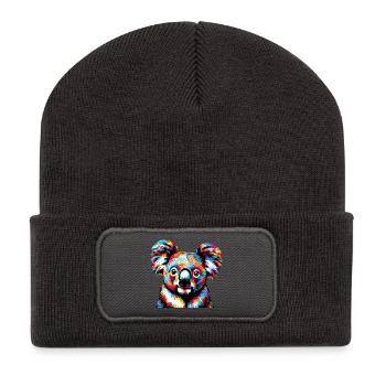 Koala - Recycled Patch Beanie - dark grey - Front