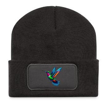 Colibri - Beanie recyclé à patch - charbon - Devant