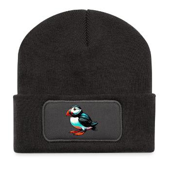 Papageitaucher - Recycelte Patch Beanie - Dunkelgrau - Vorne