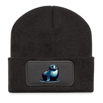 Seal - Recycled Patch Beanie - dark grey - Front