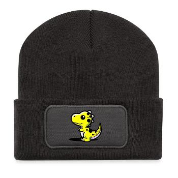 Dinosaure - Beanie recyclé à patch - charbon - Devant