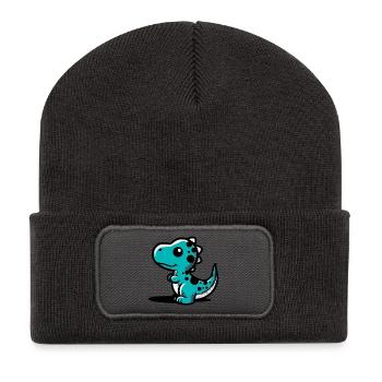 Dinosaure - Beanie recyclé à patch - charbon - Devant