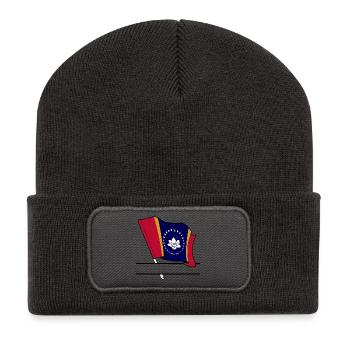 Flag Mississippi text banner - Recycled Patch Beanie - dark grey - Front