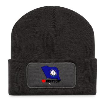 Hinweis Kentucky Herz KENTUCKY - Recycelte Patch Beanie - Dunkelgrau - Vorne