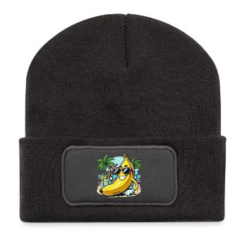 Relaxed banana - Recycled Patch Beanie - dark grey - Front