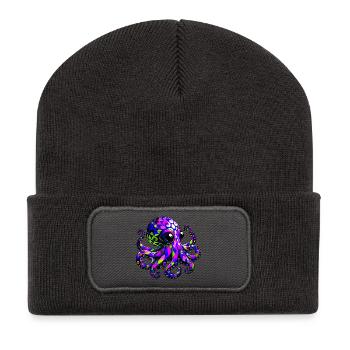 Octopus - Recycled Patch Beanie - dark grey - Front