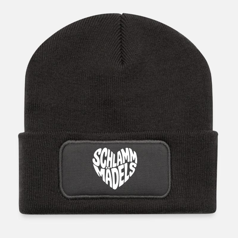 Schlamm Mädels - Recycelte Patch Beanie - Dunkelgrau