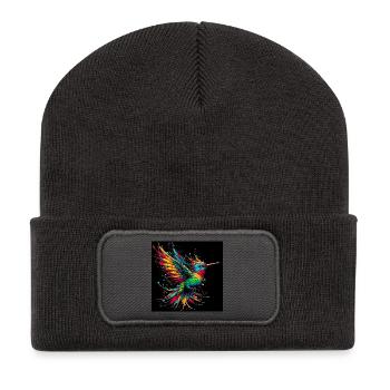 colibri - Beanie recyclé à patch - charbon - Devant