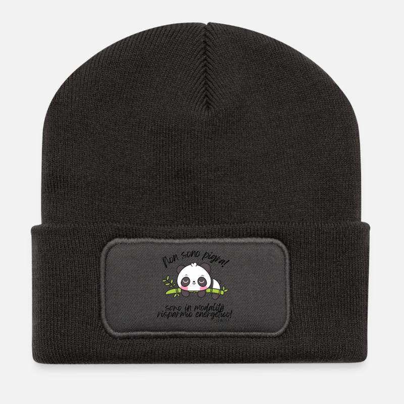 I'm not lazy - Recycled Patch Beanie - dark grey