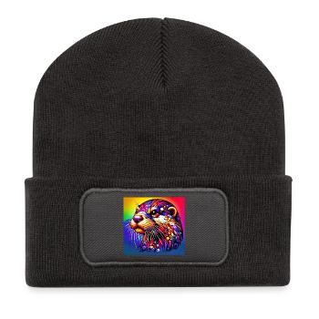 otter - Recycled Patch Beanie - dark grey - Front