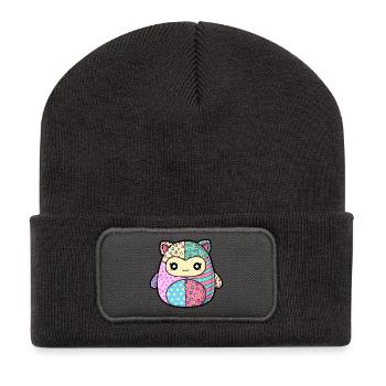 Patchwork Kitten Pastel Colors - Recycled Patch Beanie - dark grey - Front
